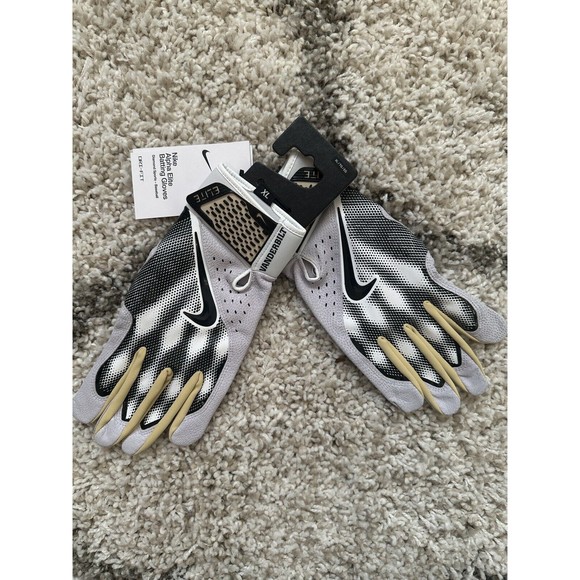 NIKE Vanderbilt Commodores Alpha Elite Batting Gloves Size Large FB4187-102 - Picture 1 of 4